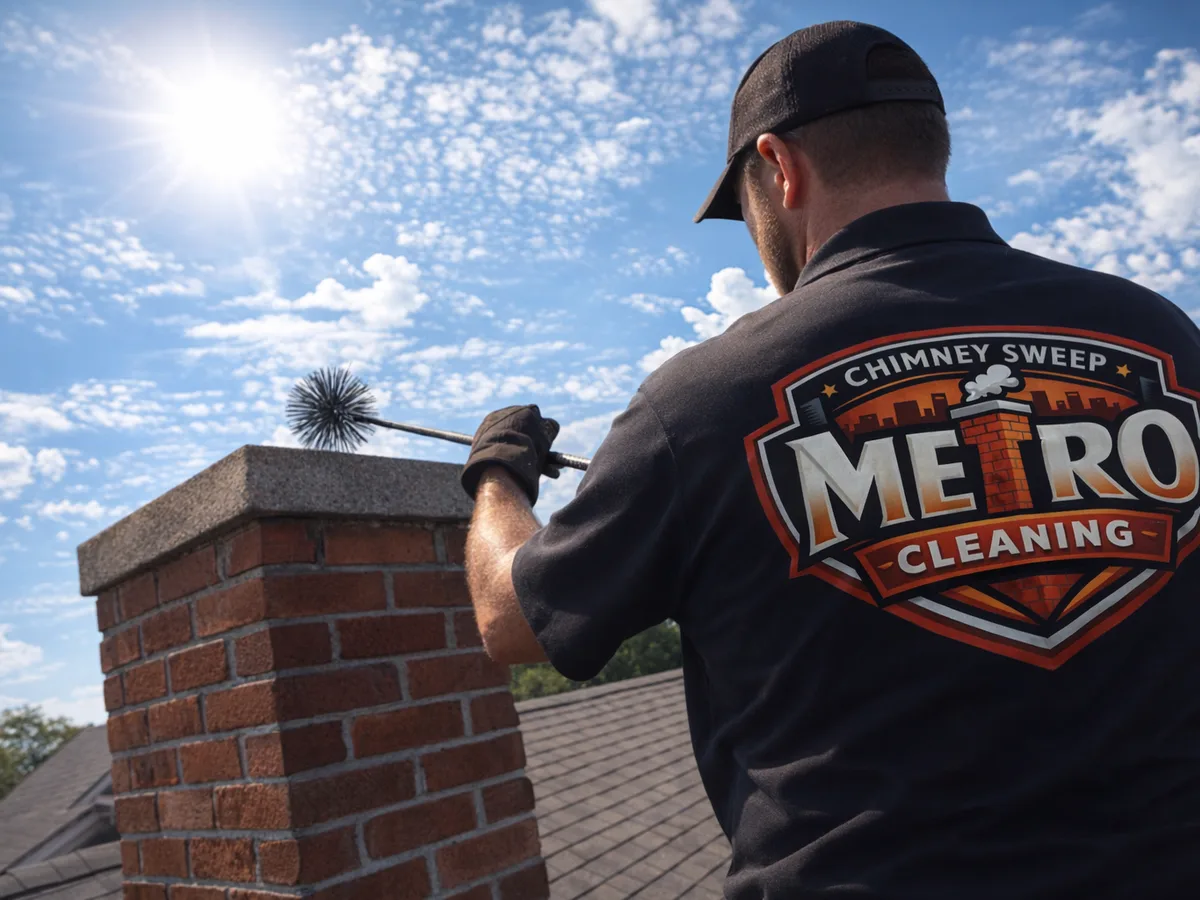 chimney sweep technician on the job in Lakeland, FL